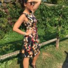 Abito corto a fantasia Lazzari abbigliamento donna Bergamo collezione vestiti autunno inverno 2018-2019