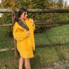 Lazzari Abbigliamento Donna Bergamo collezione autunno-inverno 2018-19 cappotto bouclè ocra morbido